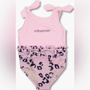 NEW…Shade Critters Toddler Blush 'Influencer' Leopard One-Piece Swimsuit